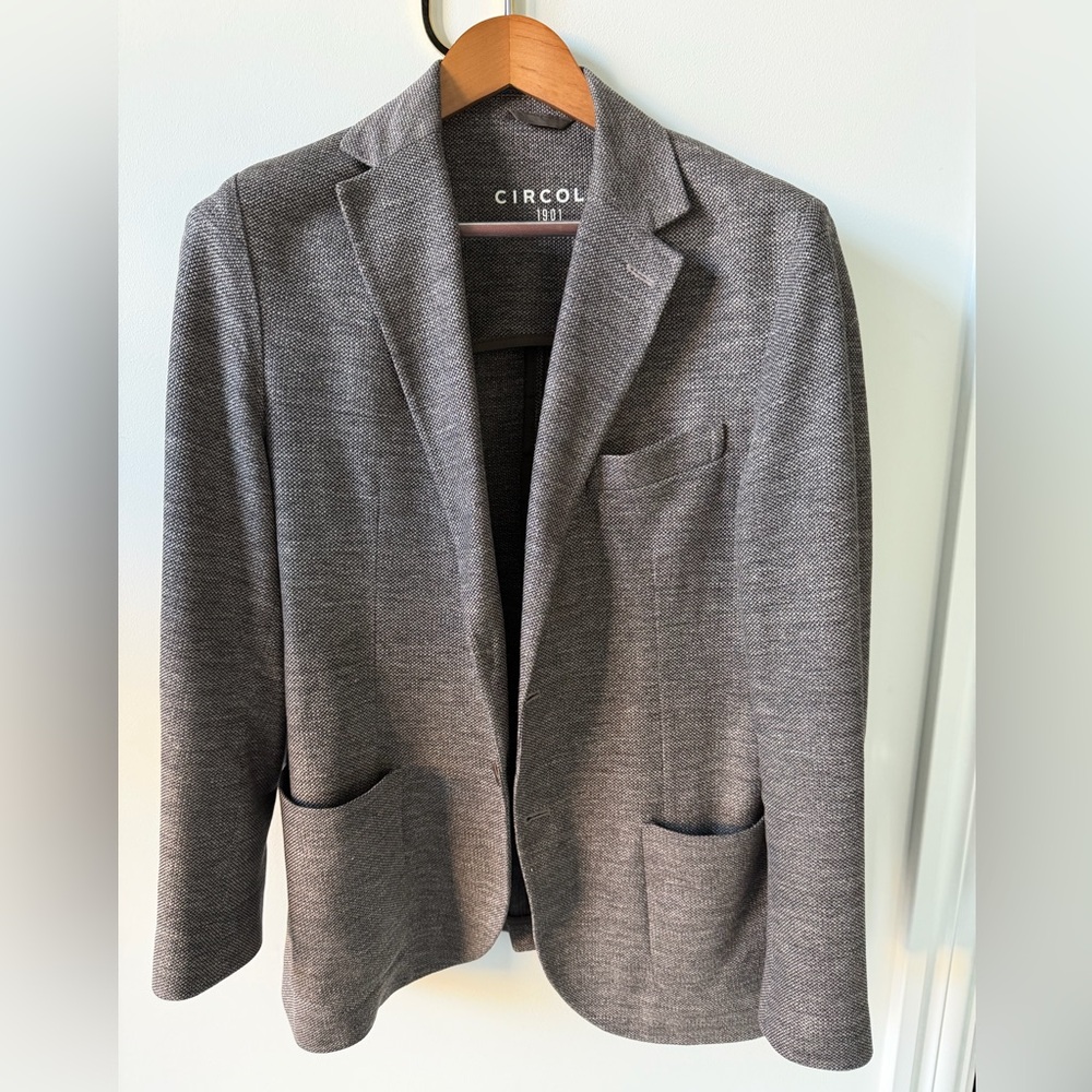 Circolo 1901 Knit Blazer Linen Cotton IT 50 US 40 Made in Italy Unstructured